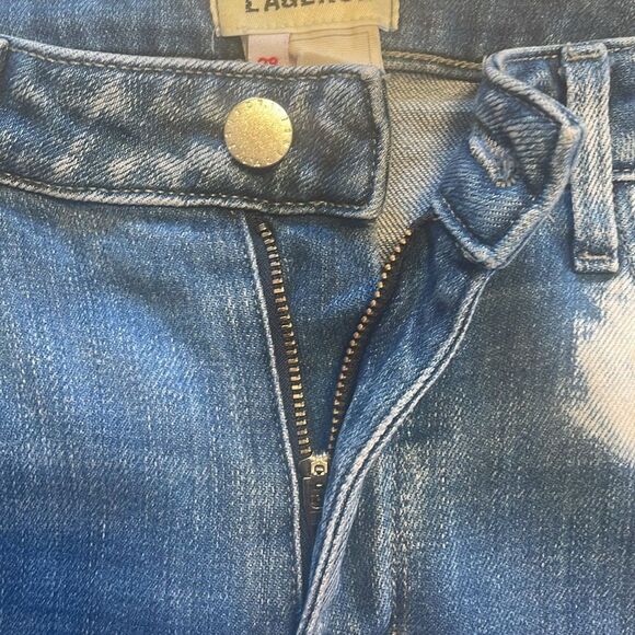 L'AGENCE Montana Flare Jeans Bleach Distressed 28 - Picture 2 of 4